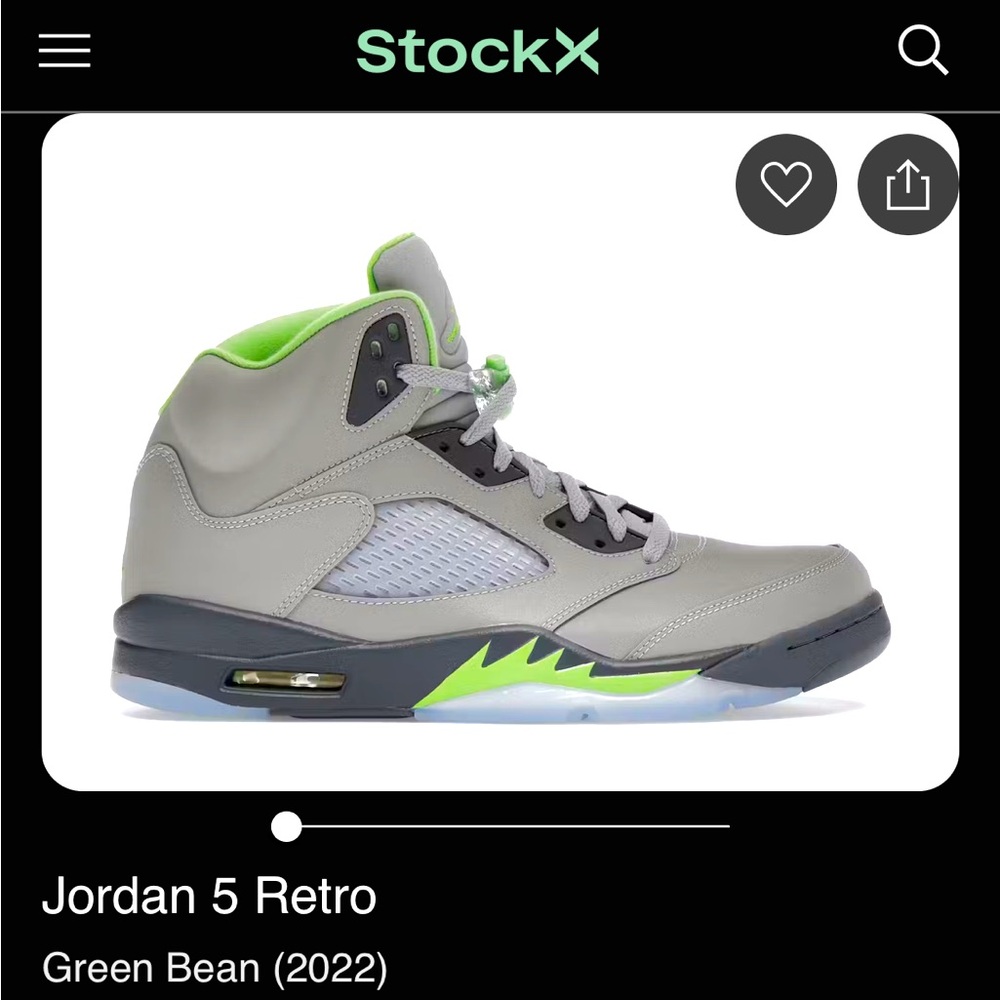Jordan 5’s green beans retro